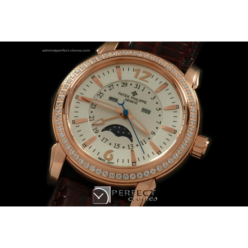 PPCC10006 Classic Calender Complications RG/LE White Jap Quartz