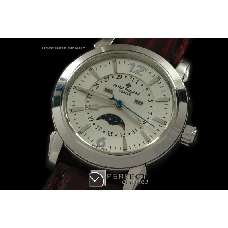 PPCC10001 Classic Calender Complications SS/LE White Jap Quartz