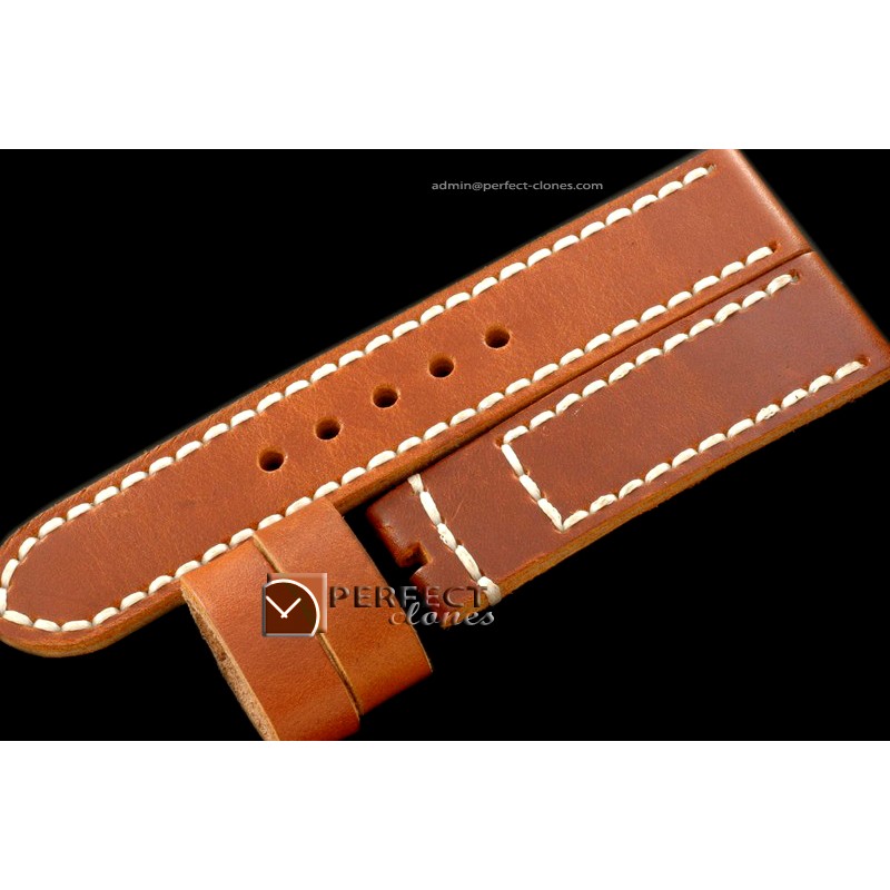 PNA01002 24/22 Calf Leather Tan/White Stitches for 44mm Panerai