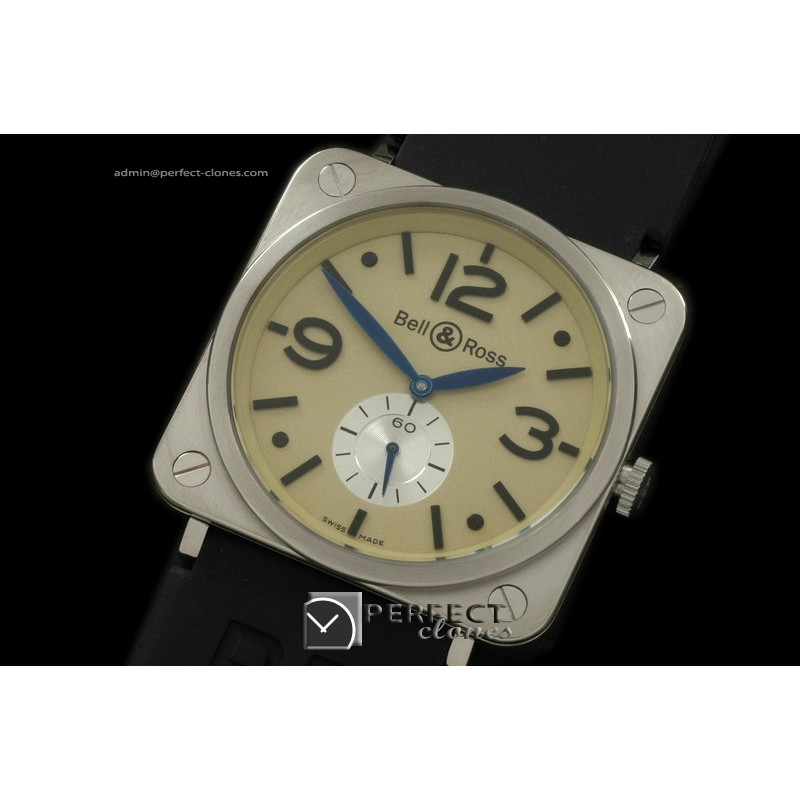 BRS10001 BRS SS/RU Cream Swiss Qtz
