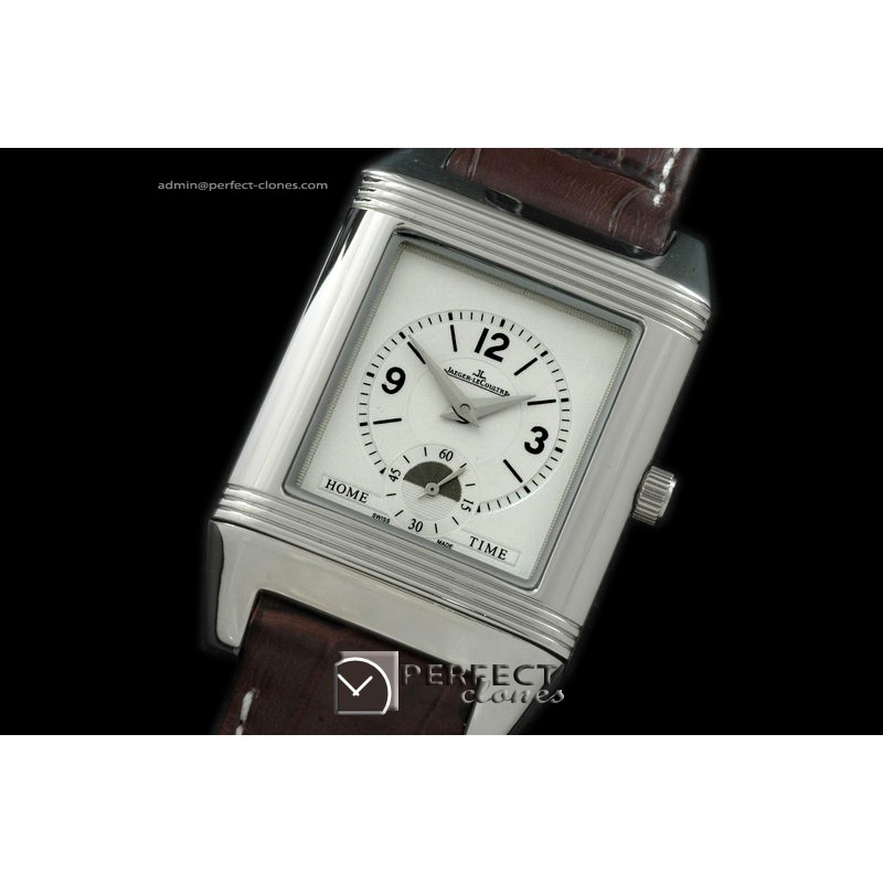 JL01021 Reverso Classique Jumbo SS/LE White/Black Asian 2813 Aut
