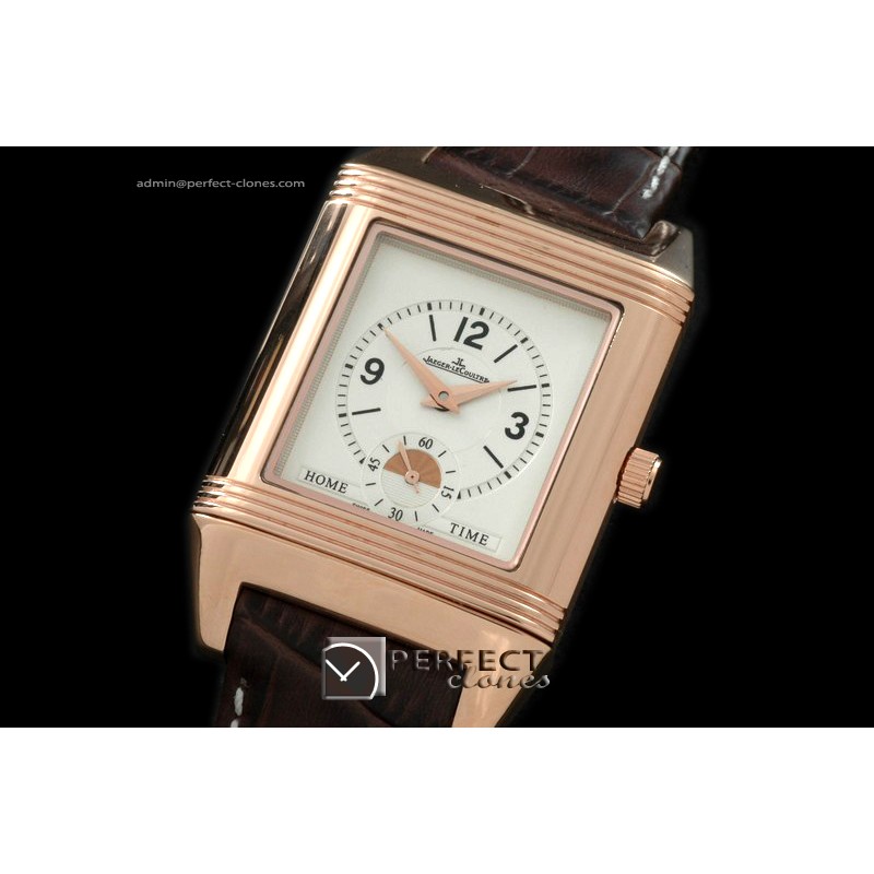 JL01022 Reverso Classique Jumbo RG/LE White/Black Asian 2813 Aut