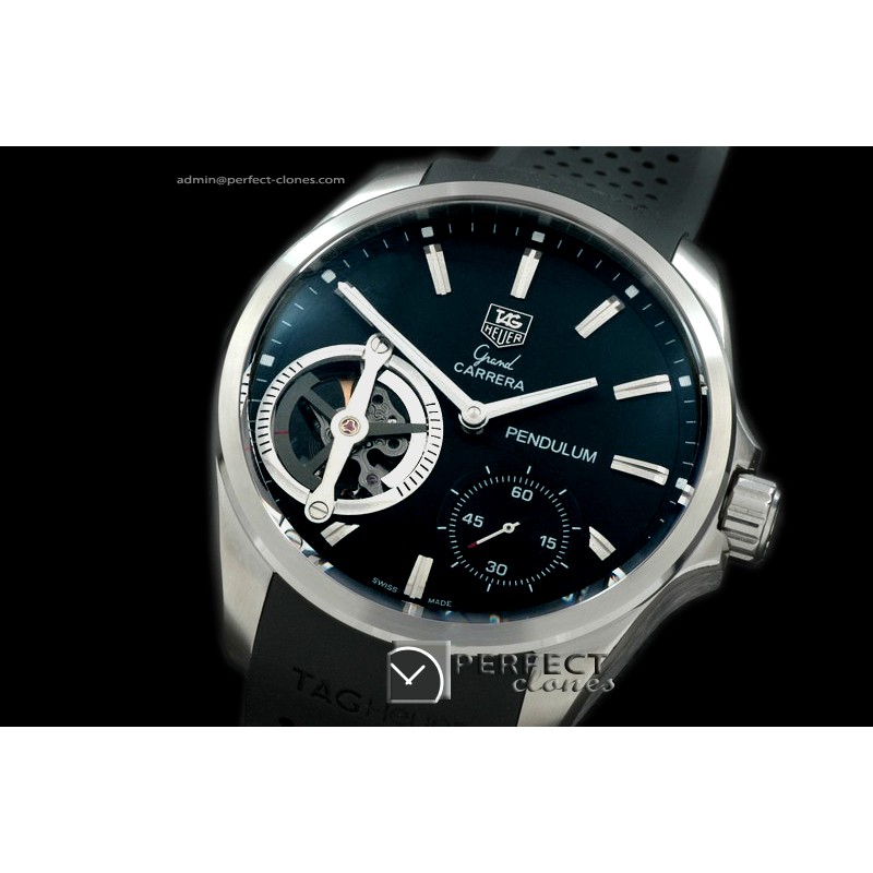 TGCA00107 Grand Carrera Pendulum SS/RU Blk Asian Unitas 6498
