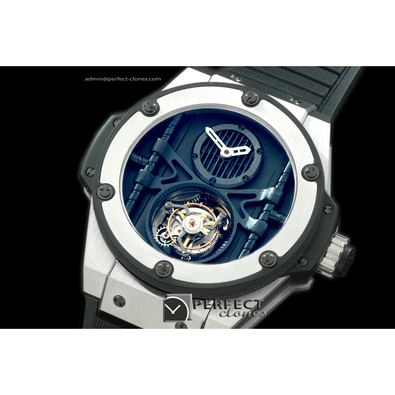 HBKPT10001 King Power Tourbillon SS/RU Black Flying Tourbil