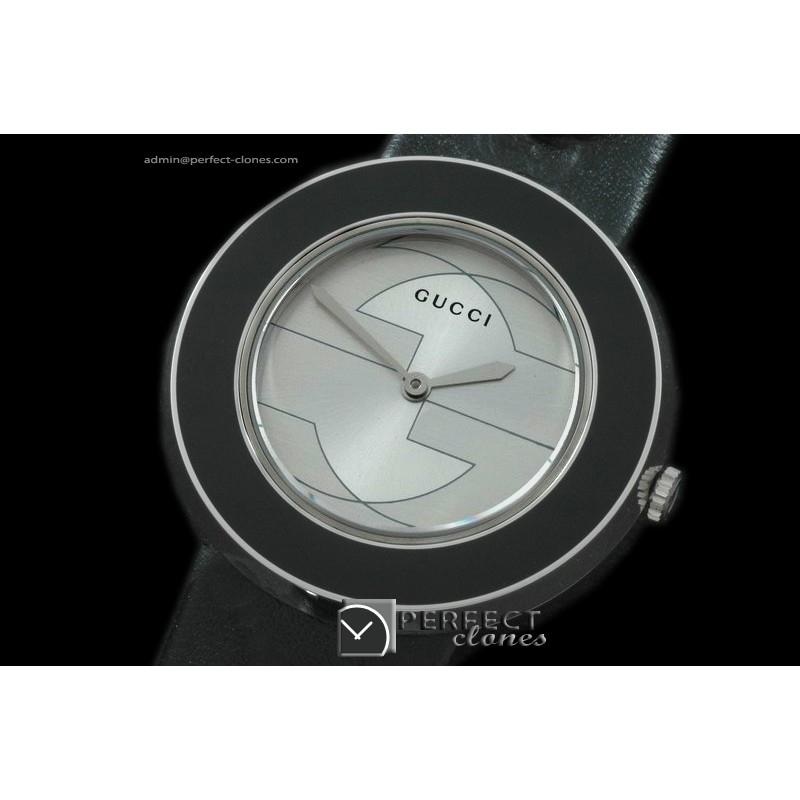 GU00251B U Play Mid Size SS/LE Wht / Blk Jap Quartz