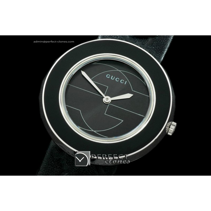 GU00252B U Play Mid Size SS/LE Blk / Blk Jap Quartz