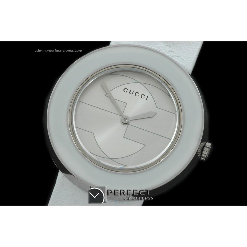 GU00251W U-Play Mid Size SS/LE Wht/Wht Jap Quartz
