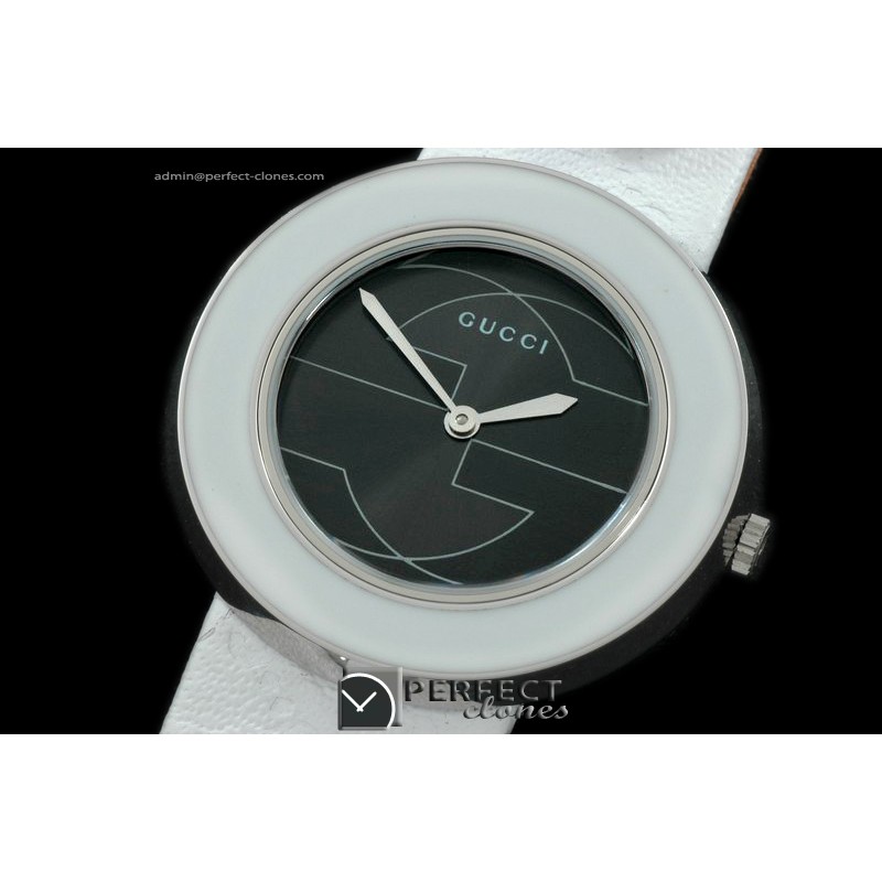 GU00252W U Play Mid Size SS/LE Blk/Wht Jap Quartz
