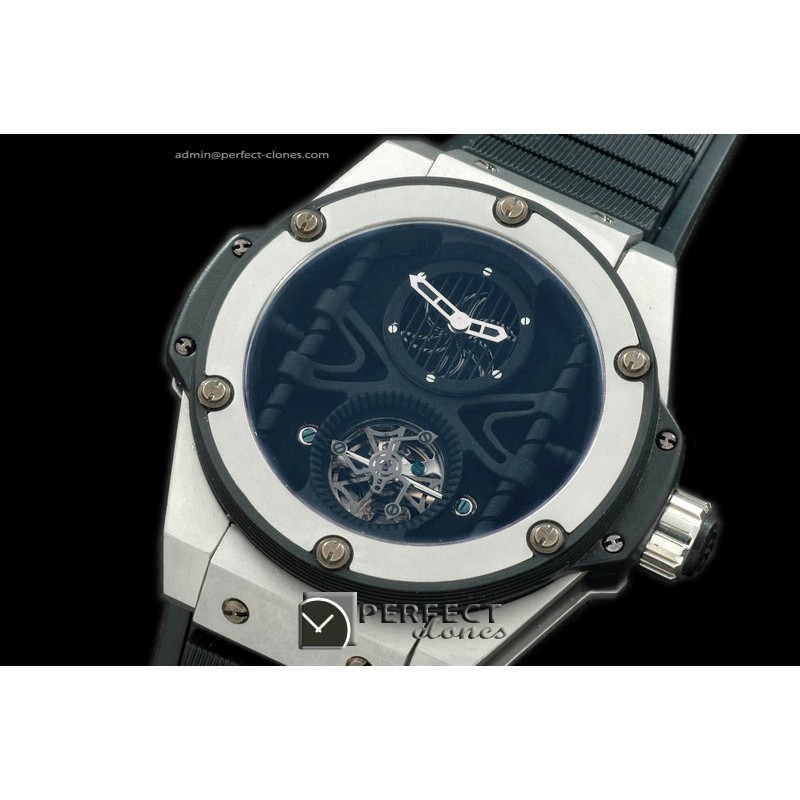 HBKPT10051 King Power Tourbillon SS/RU Black Asia Auto 23J