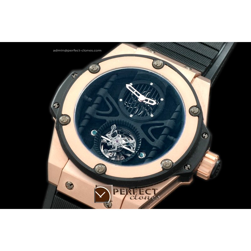 HBKPT10053 King Power Tourbillon RG/RU Black Asia Auto 23J