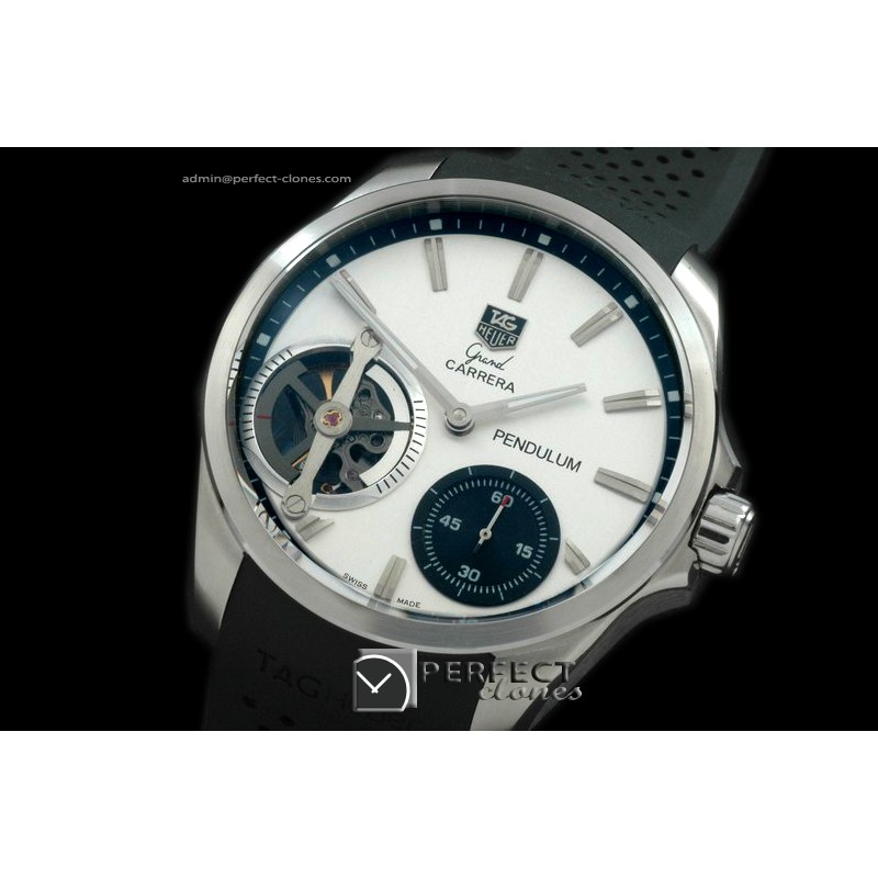 TGCA00109 Grand Carrera Pendulum SS/RU Wht Asian Unitas 6498