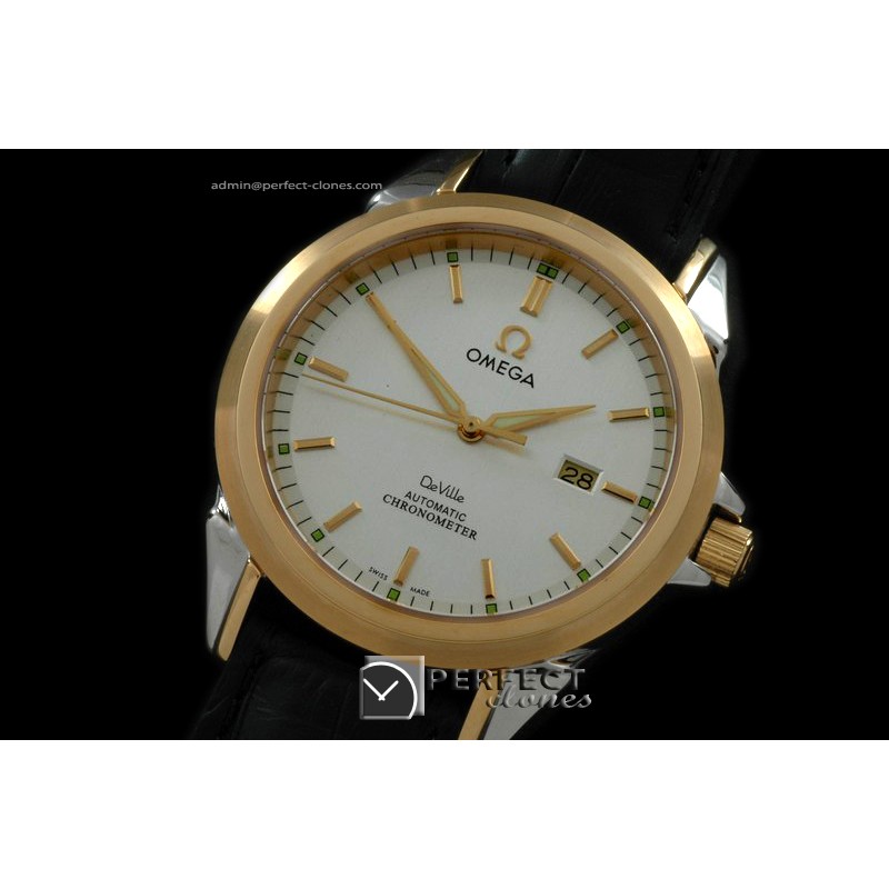 OMDE00111 Deville SS/YG/LE White Asian 2824 28800bph