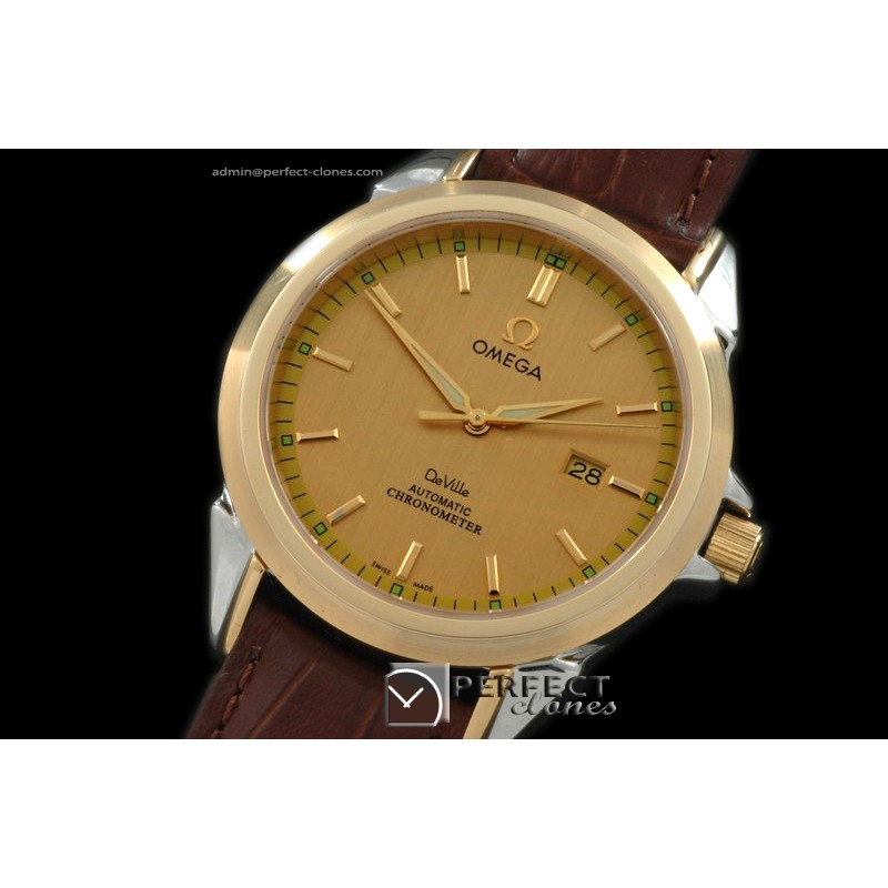 OMDE00113 Deville SS/YG/LE Gold Asian 2824 28800bph