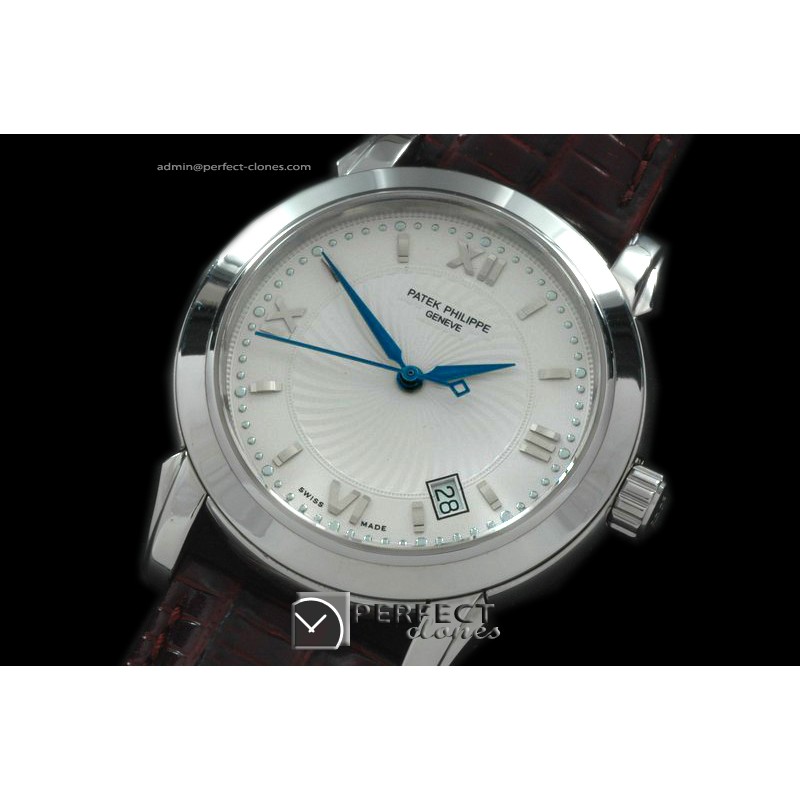 PP10071 Calastrava SS/LE White Swiss Eta 2824-2