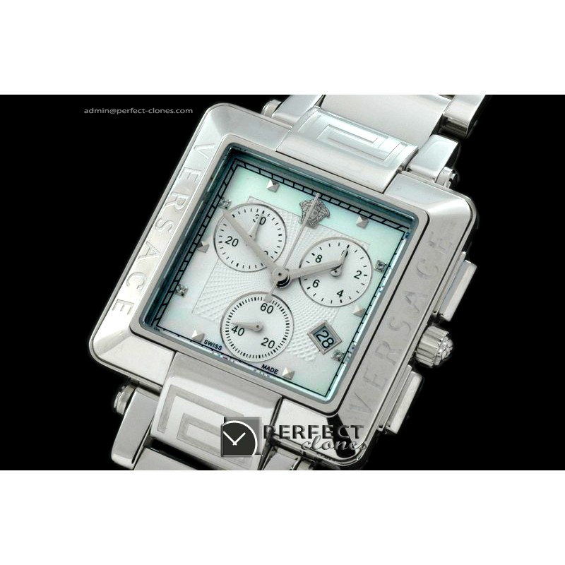VE10038 Reve Ladies Chrono SS White Swiss Quartz c/w Boxset