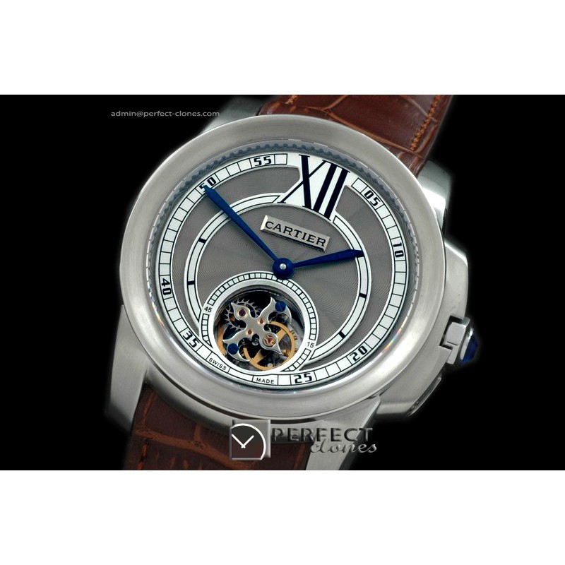 CARCC00089 Calibre de Cartier Tourbillon SS/LE Grey Flying Tour