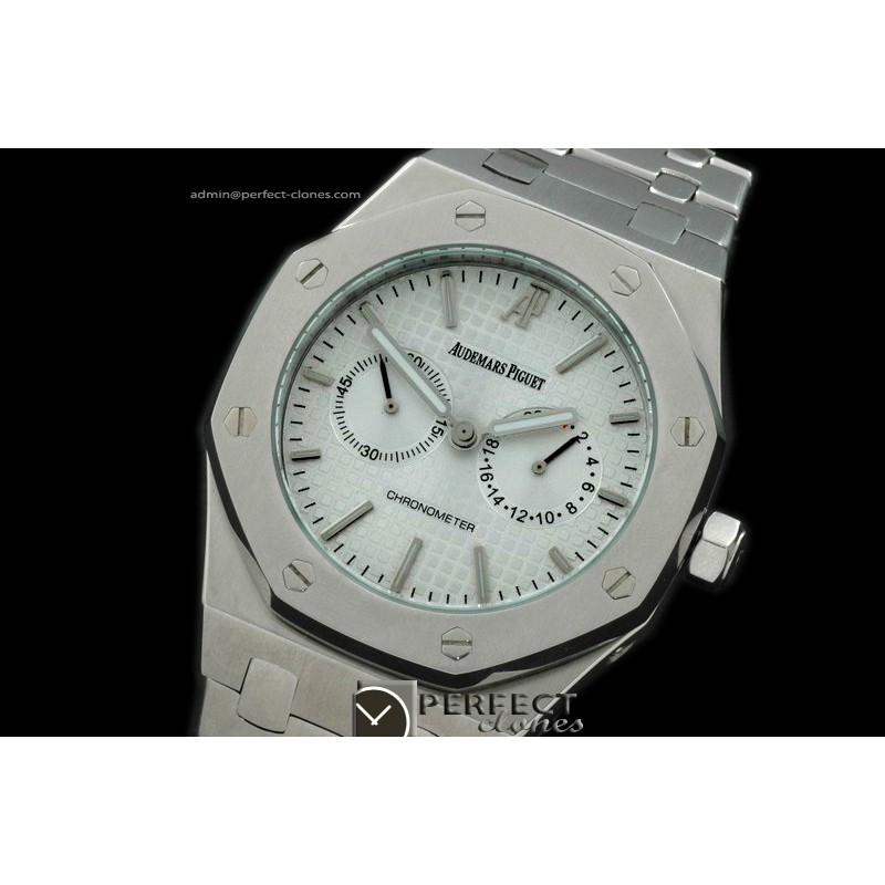 APROC10004 Royal Oak Calender SS/SS White Jap Quartz