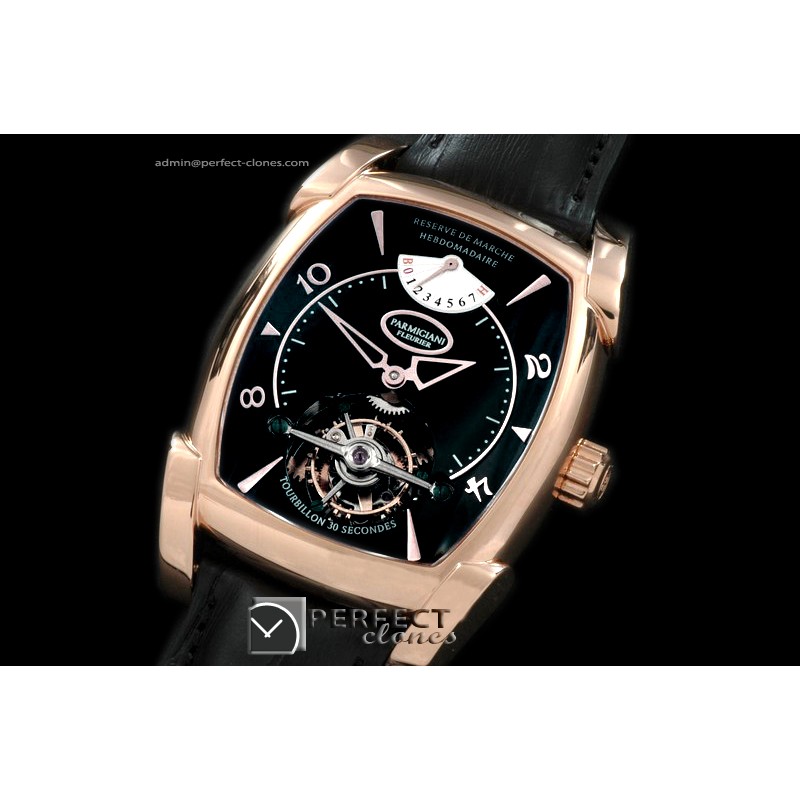 PG00105 Forma XL Hebdomadarie Tourbillon RG/LE Blk Tourbillon