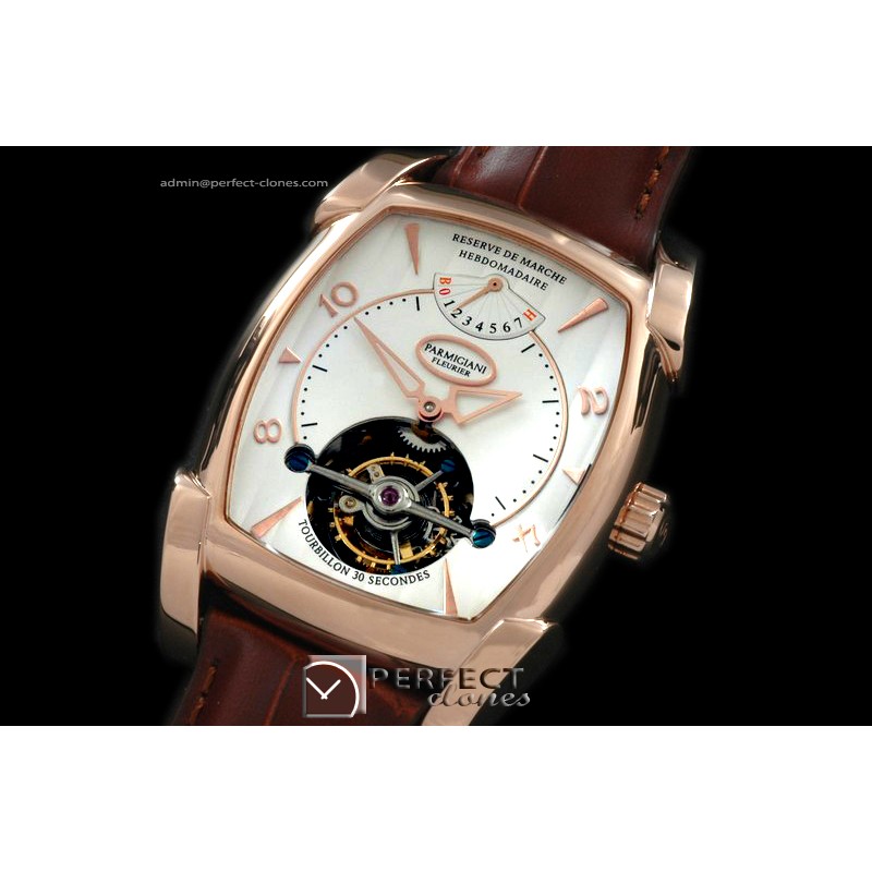 PG00104 Forma XL Hebdomadarie Tourbillon RG/LE Wht Tourbillon