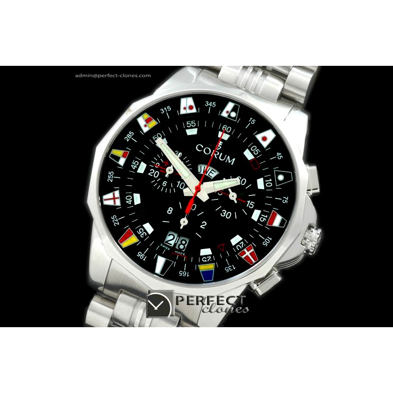 CO10203 Admiral's Cup Chronograph SS/SS Black Swiss Eta Qtz