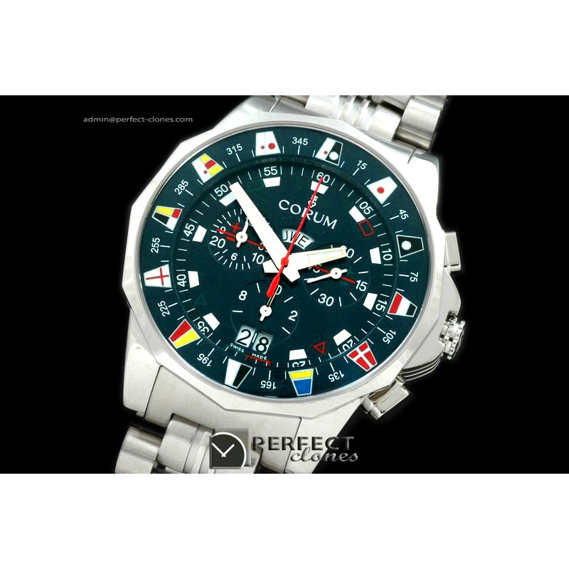 CO10205 Admiral's Cup Chronograph SS/SS Blue Swiss Eta Qtz