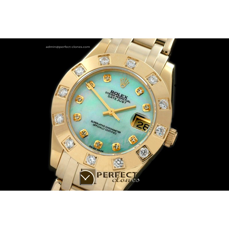 RLMPmF01125 FG 12 Diam Bez MOP Green Diamond Swiss Eta 2836-2