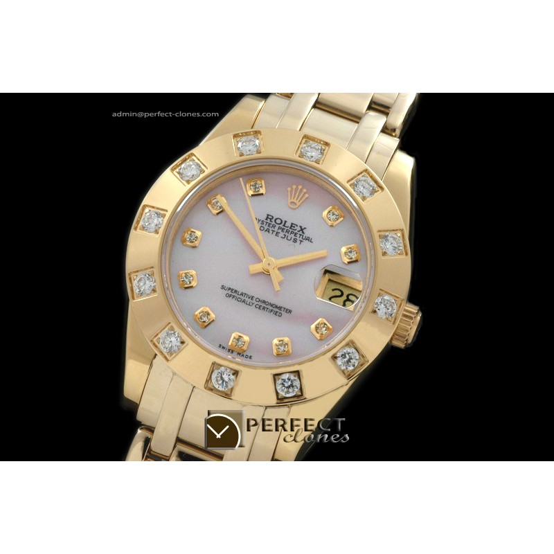 RLMPmF01122 FG 12 Diam Bez MOP Pink Diamond Swiss Eta 2836-2