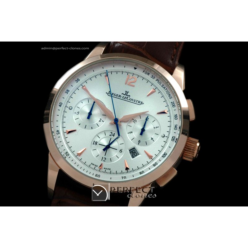 JL00166 Master Chronograph RG/LE White Asian 23J Automatic