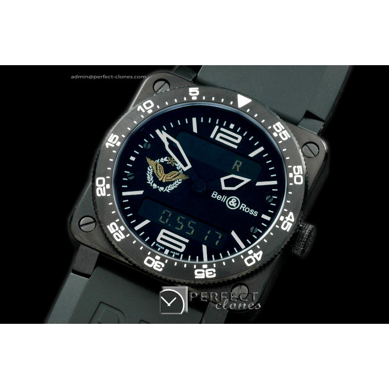 BR03TA-01007 BR03 Type Aviation PVD/RU Black Swiss Eta Qtz