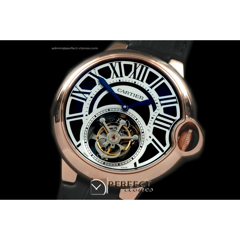 CARBA00028 Ballon de Cartier Tourbillon RG/LE Black Flying Tour