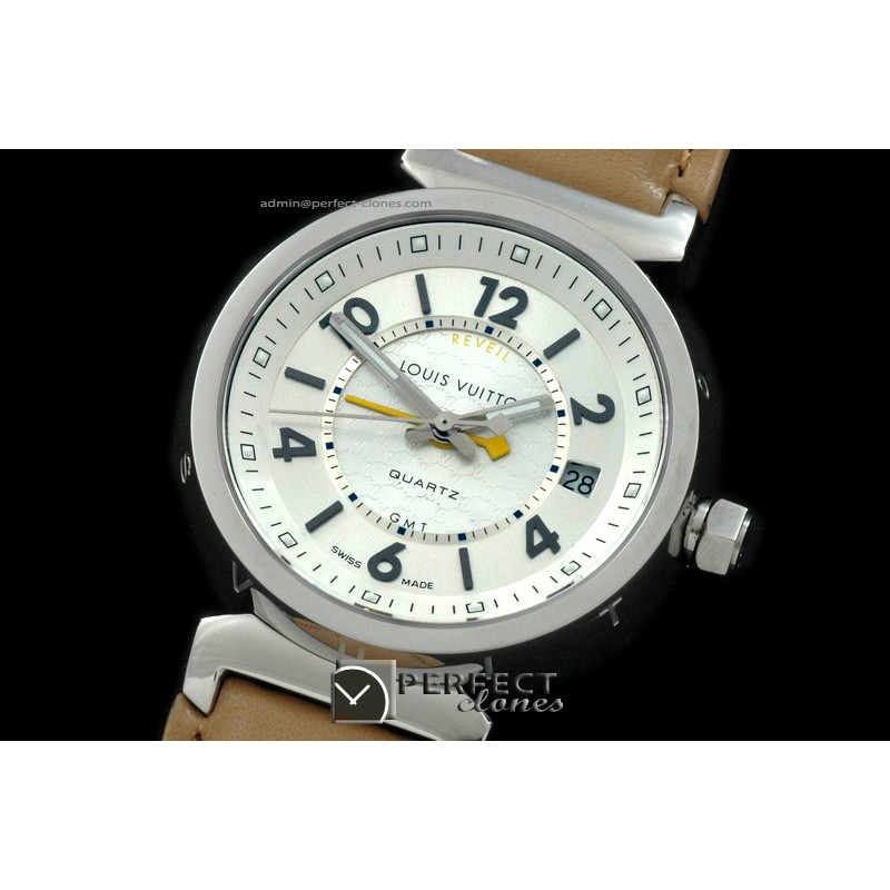 LVTBXL1001 Mid Size/XL Ladies Tambour GMT SS/LE White Jap Quartz