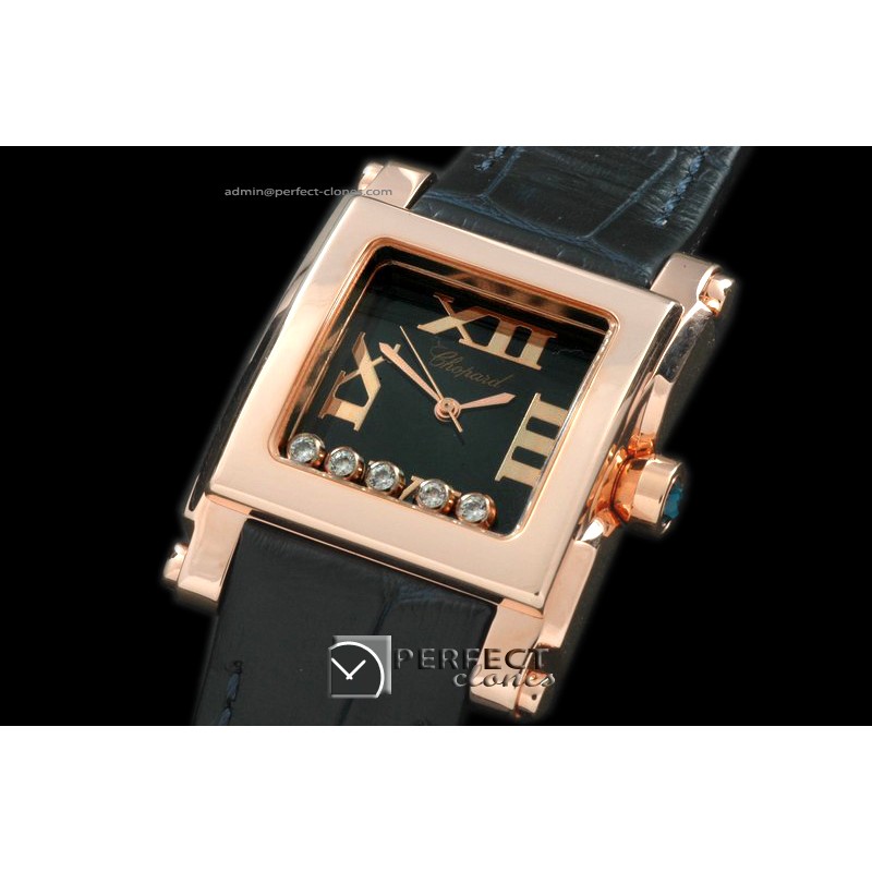 CP00008 Happy Sports Square RG/LE Black Swiss Quartz