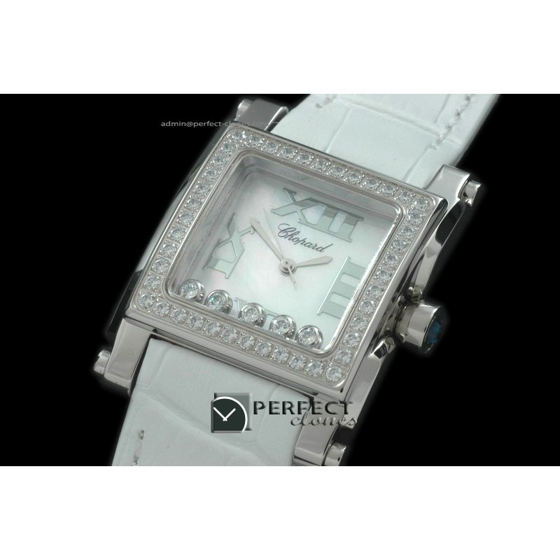 CP00011 Happy Sports Square SS/LE MOP White Swiss Quartz