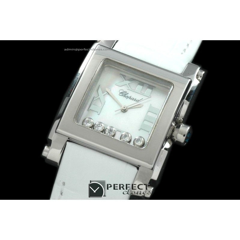 CP00001 Happy Sports Square SS/LE MOP White Swiss Quartz