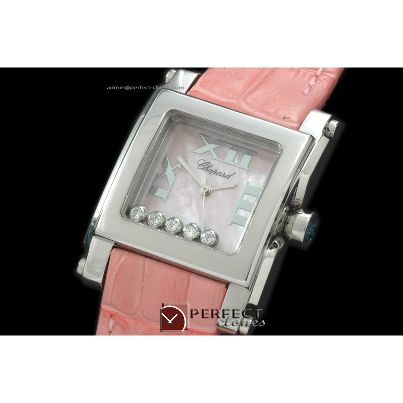 CP00002 Happy Sports Square SS/LE MOP Pink Swiss Quartz