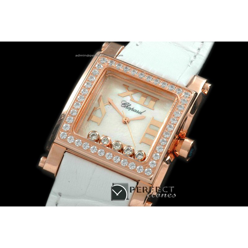 CP00016 Happy Sports Square RG/LE MOP White Swiss Quartz