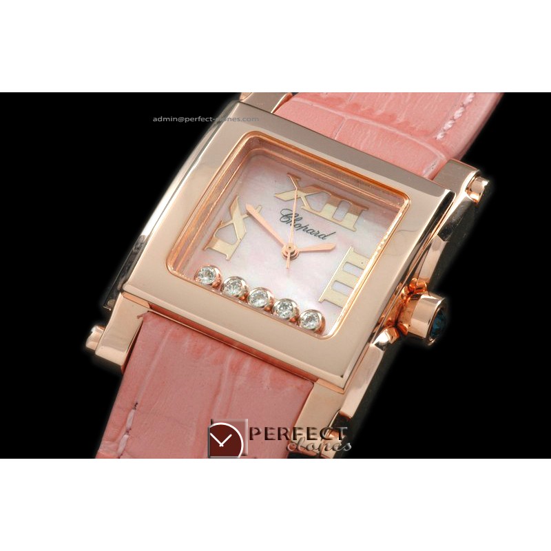 CP00007 Happy Sports Square RG/LE MOP Pink Swiss Quartz