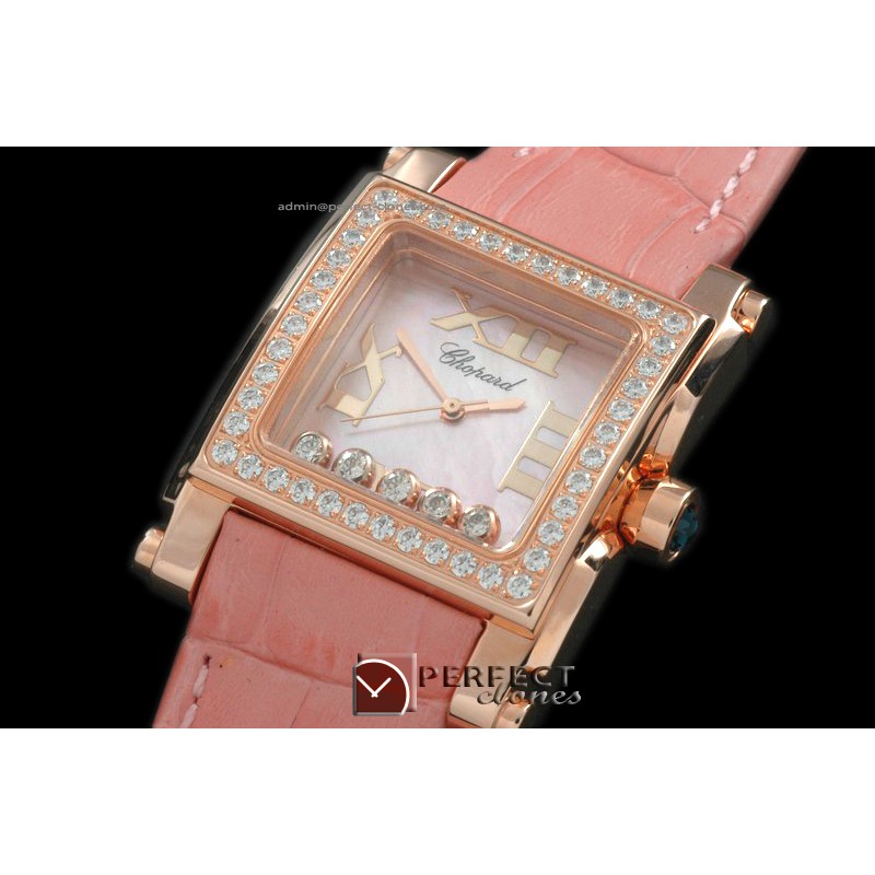 CP00017 Happy Sports Square RG/LE MOP Pink Swiss Quartz