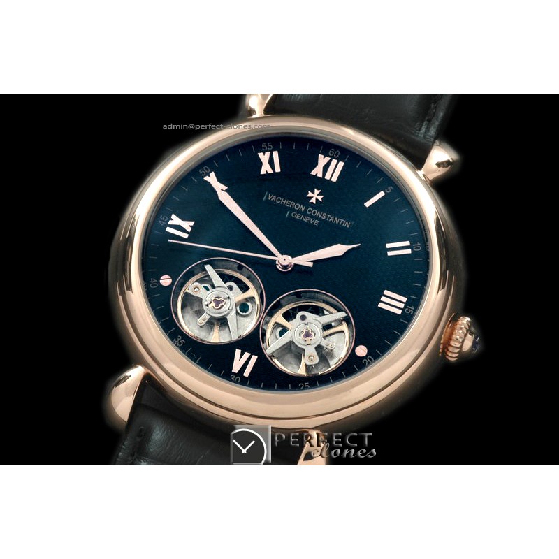 VCM10004 Malte Duo Tourbillon RG/LE Black Asian 2813