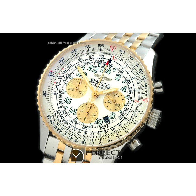 BLNVC10011 Navitimer Cosmonaute SS/YG White Asia 7750