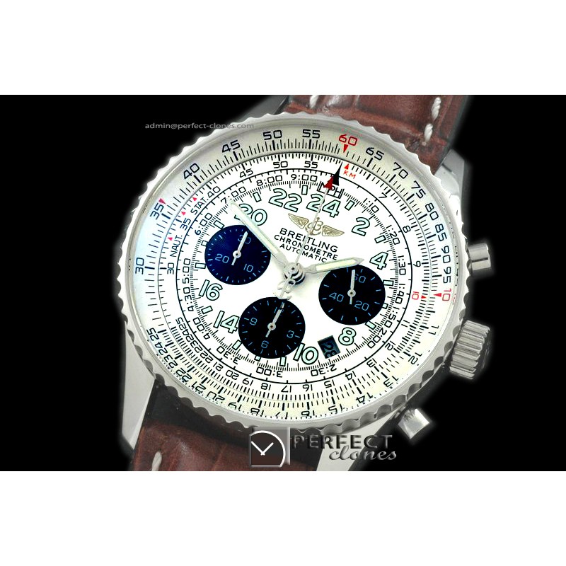 BLNVC10001L Navitimer Cosmonaute SS/LE White Asia 7750