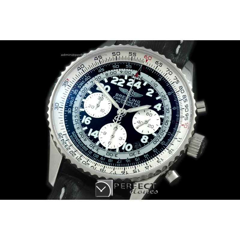 BLNVC10002L Navitimer Cosmonaute SS/LE Black Asia 7750