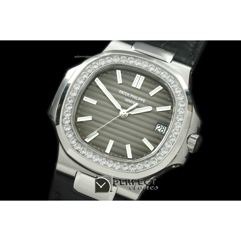 PP00007 Nautilis Jumbo SS/LE/Diam Grey Swiss SW 200