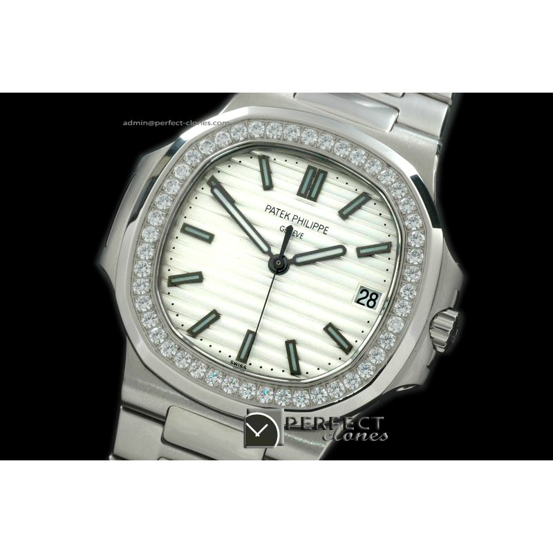 PP00006S Nautilis Jumbo SS/SS/Diam White Swiss SW 200