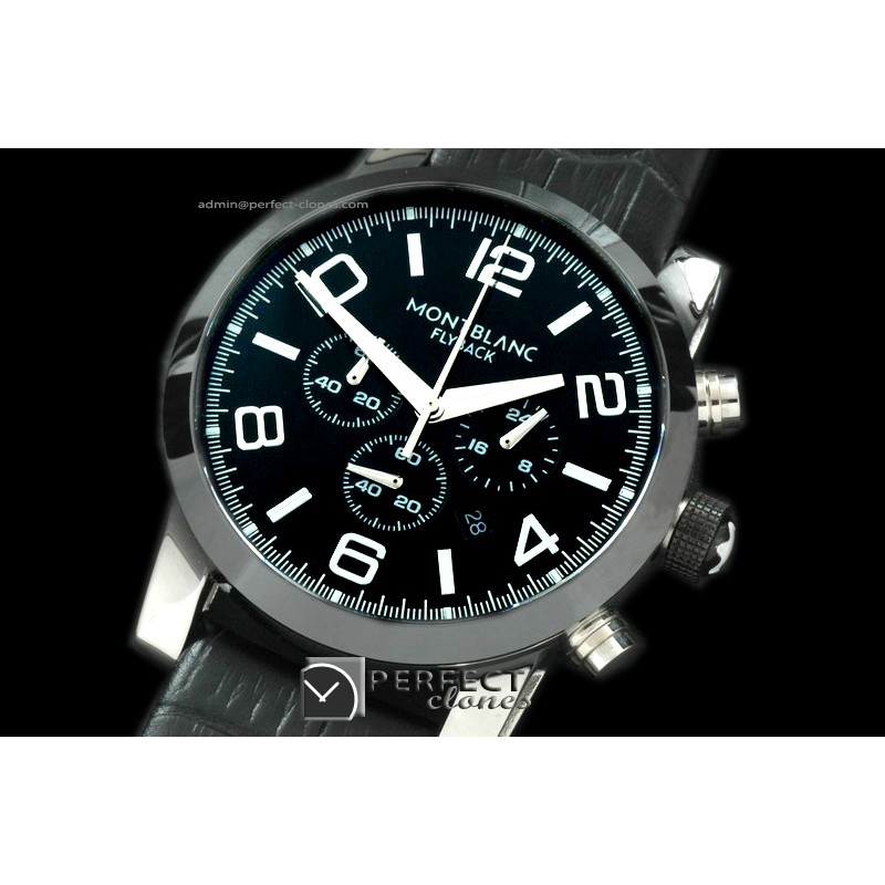 MB10057 Timewalker Chronograph SS/Cer/LE Black Quartz Chrono