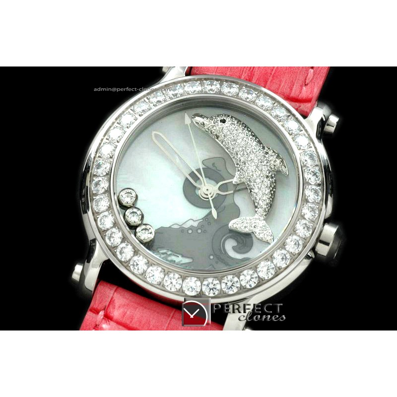 CP00051 Happy Sports Happy Dolphin SS/LE Diam White Swiss Quartz