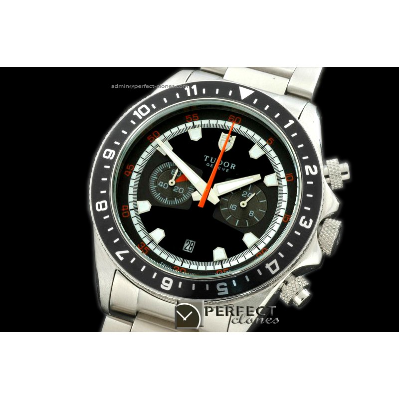 TU10012 Heritage Chrono SS/SS Black Jap Quartz Chrono