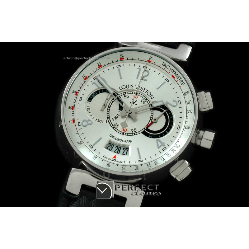 LV01041 Tambour Chrono SS/RU White Jap Quartz Chrono