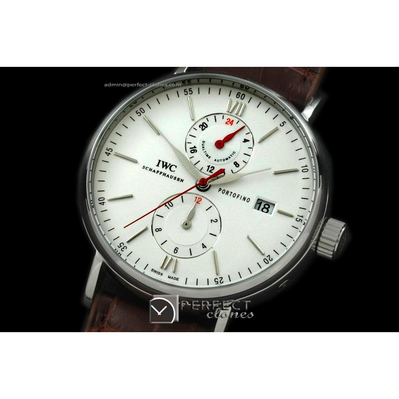 IWPT10021 Portofino Chrono SS/LE White Asian 21J Faux Chrono