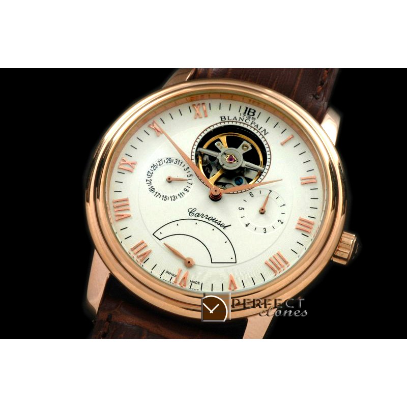 BP10056 Carrousel Tourbillon RG/LE White Asian 2813